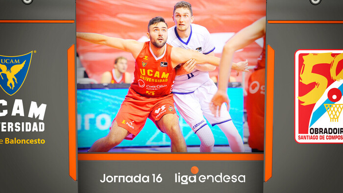 Resumen UCAM Murcia 93 - Monbus Obradoiro 76 (J16)