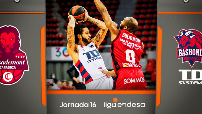 Resumen Casademont Zaragoza 89 - TD Systems Baskonia 92 (J16)