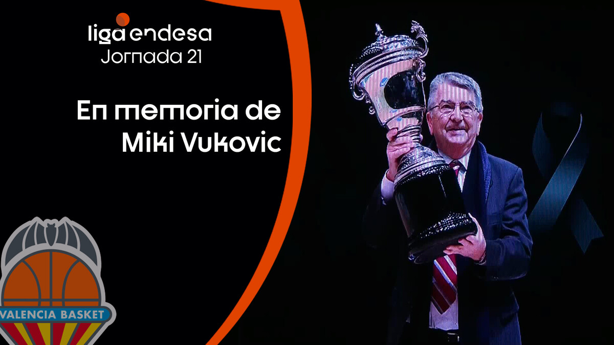 El homenaje del Valencia Basket a Miki Vukovic