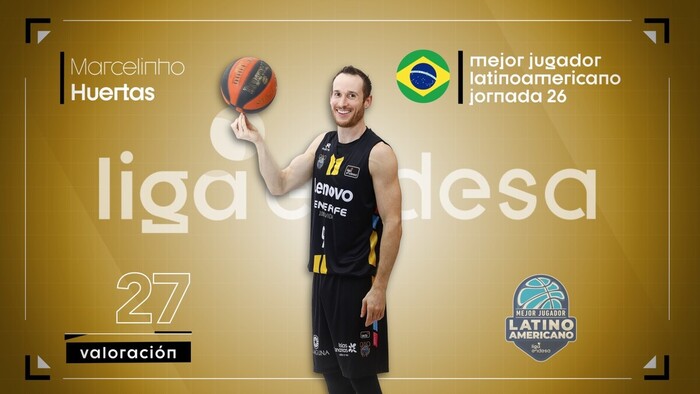 Marcelinho Huertas, Mejor Jugador Latinoamericano de la Jornada 26