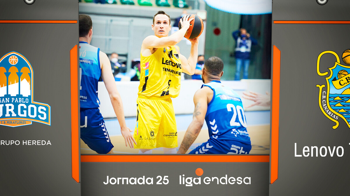 Resumen Hereda San Pablo Burgos 86 - Lenovo Tenerife 98 (J25)