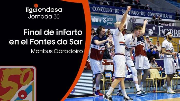 Monbus Obradoiro se lleva un thriller con remontada incluida