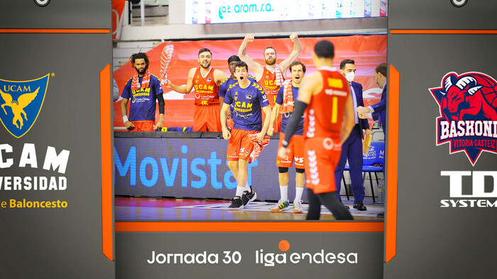 Resumen UCAM Murcia 92 - TD Systems Baskonia 87 (J30)
