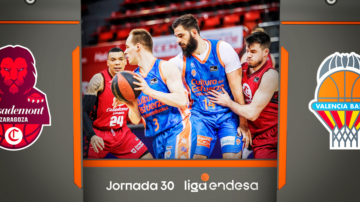 Resumen Casademont Zaragoza 76 - Valencia Basket 85 (J30)