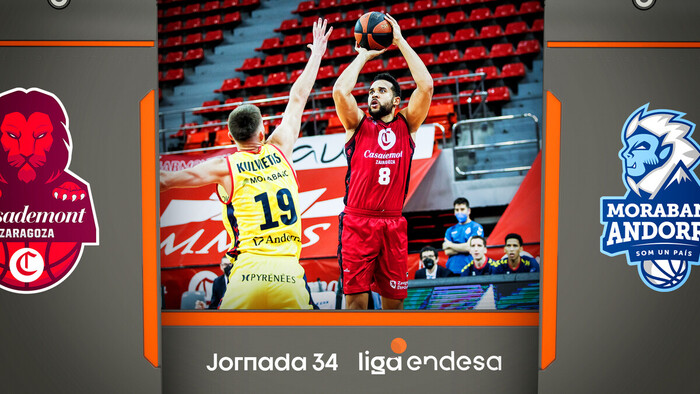 Resumen Casademont Zaragoza 99 - MoraBanc Andorra 89 (J34)