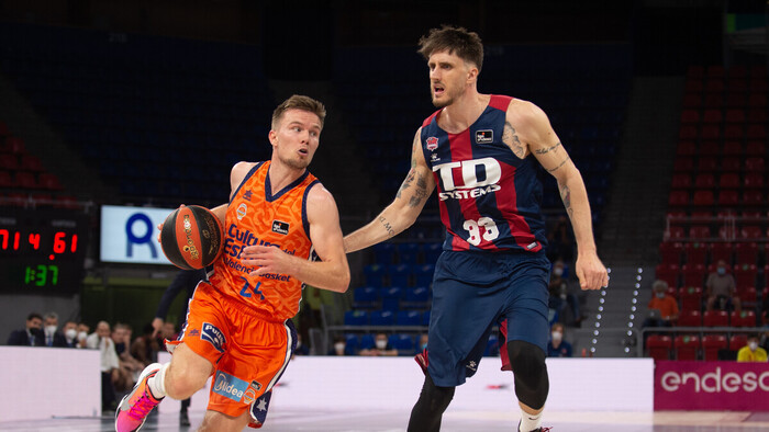 El Valencia Basket - TD Systems Baskonia, el viernes a las 22:00 horas