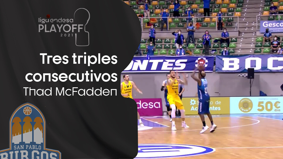 Thad McFadden, 3 triples consecutivos