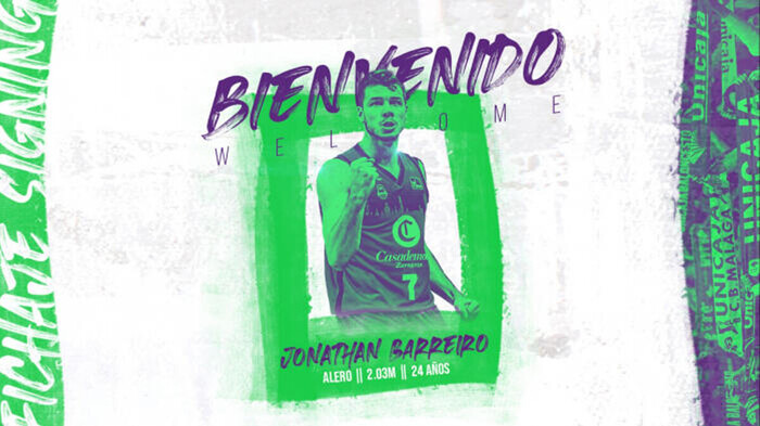 Jonathan Barreiro, primer refuerzo del Unicaja 2021-22