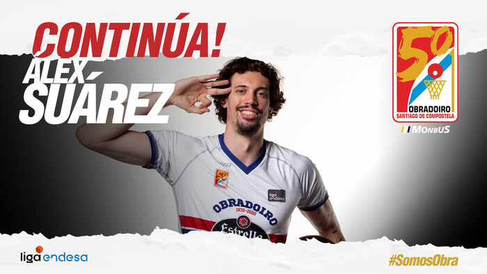 Álex Suárez continuará vistiendo la camiseta del Monbus Obradoiro