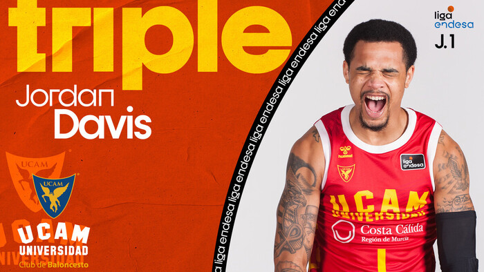 Triplazo de Jordan Davis para cerrar el primer cuarto