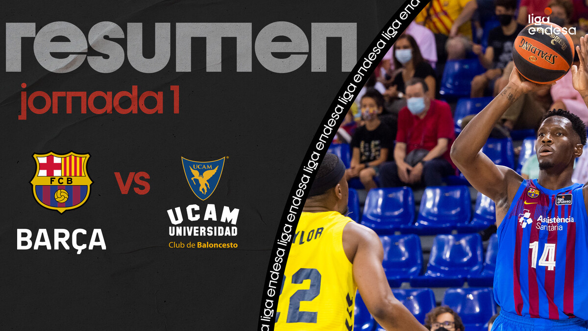 Resumen Barça 85 - UCAM Murcia 78 (J1)