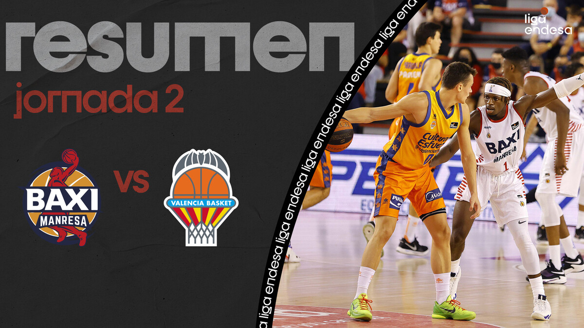 Resumen BAXI Manresa 69 - Valencia Basket 89 (J2)