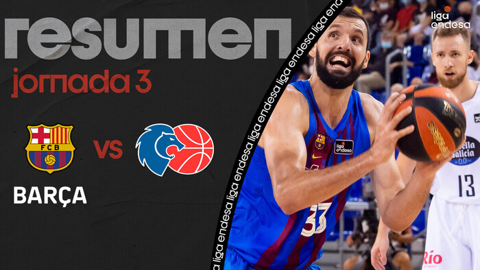 Resumen Barça 78 - Río Breogán 69 (J3)