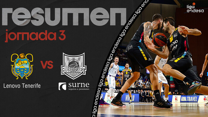 Resumen Lenovo Tenerife 89 - Surne Bilbao Basket 79 (J3)