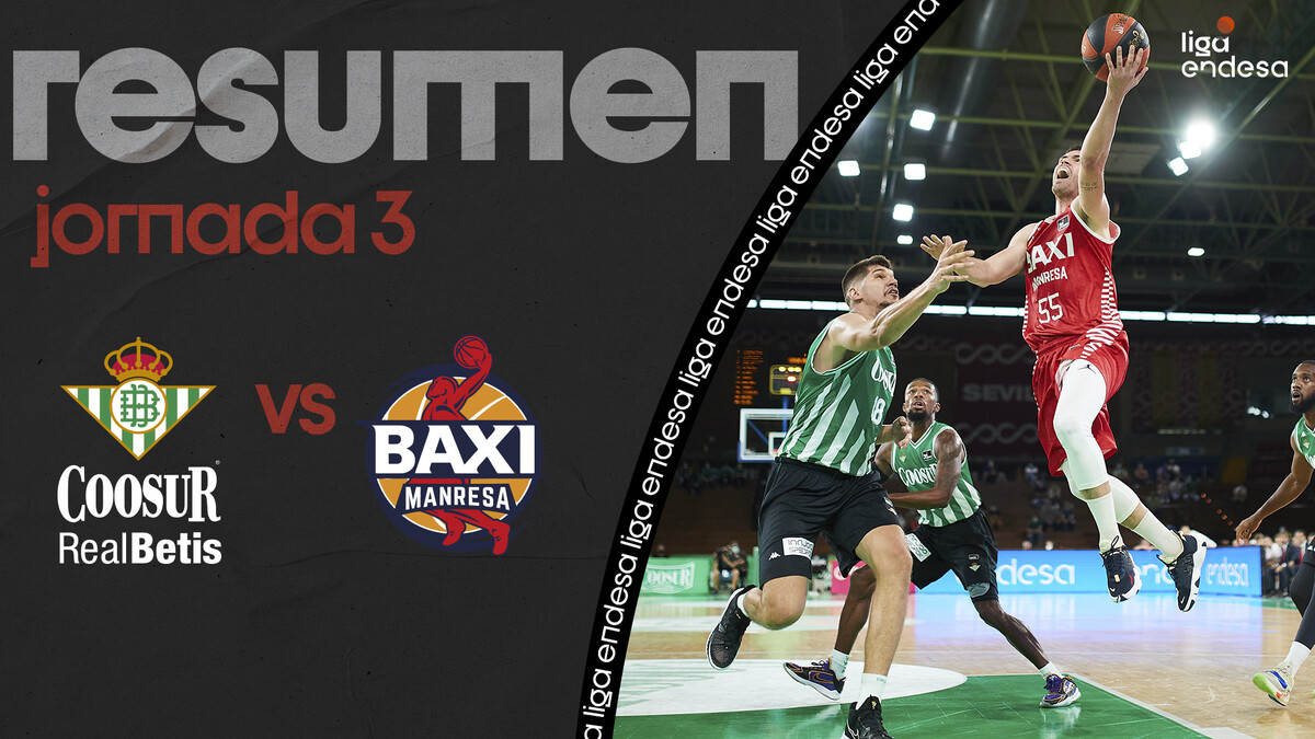 Resumen Coosur Betis 64 - BAXI Manresa 106 (J3)