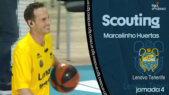 El scouting de Marcelinho Huertas en el calentamiento