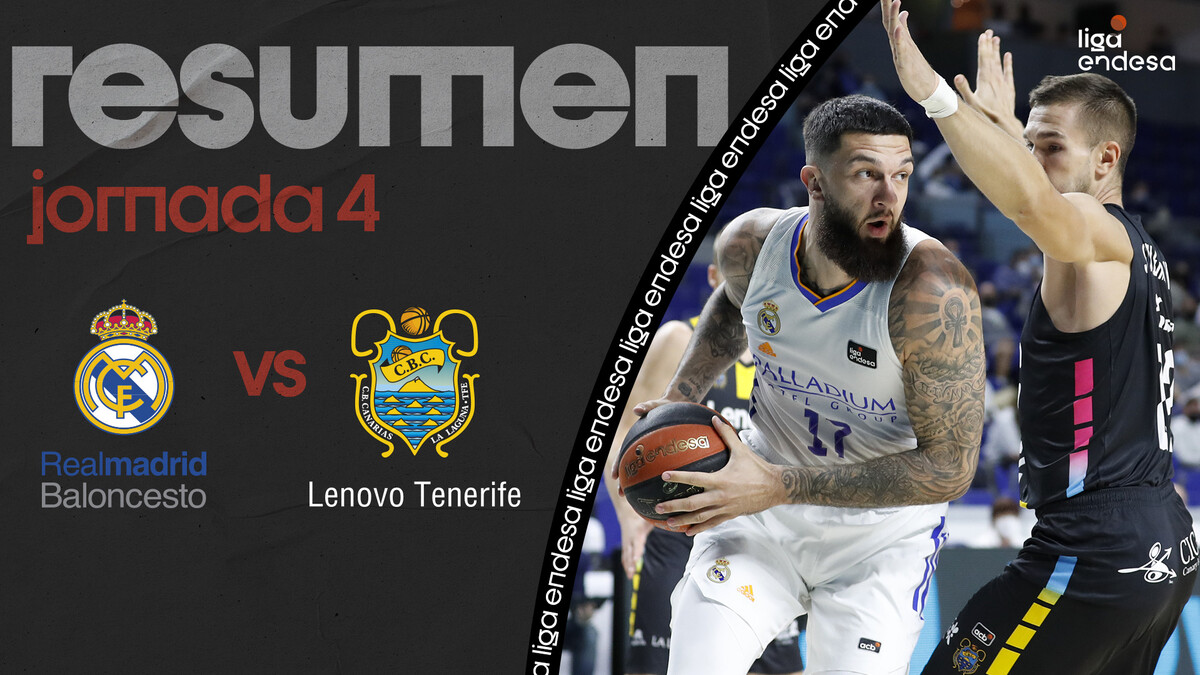 Resumen Real Madrid 86 - Lenovo Tenerife 77 (J4)