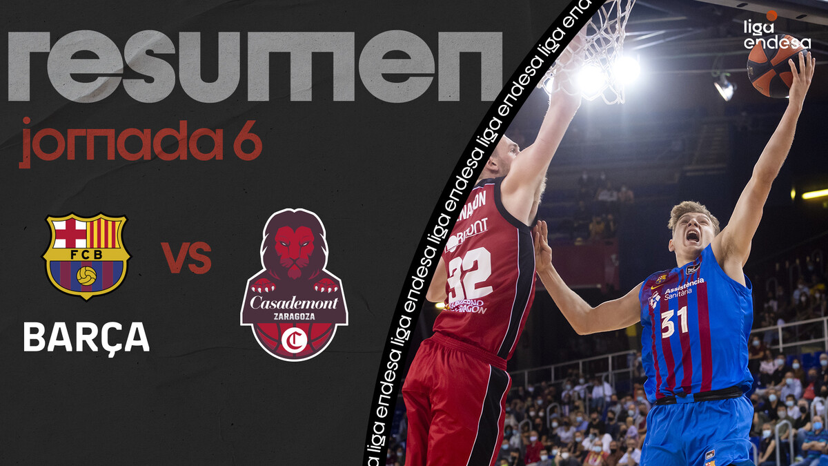 Resumen Barça 76 - Casademont Zaragoza 63 (J6)