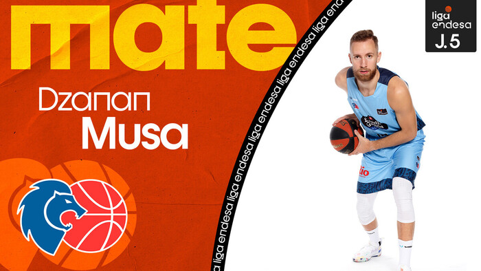 Dzanan Musa se cuelga a dos manos