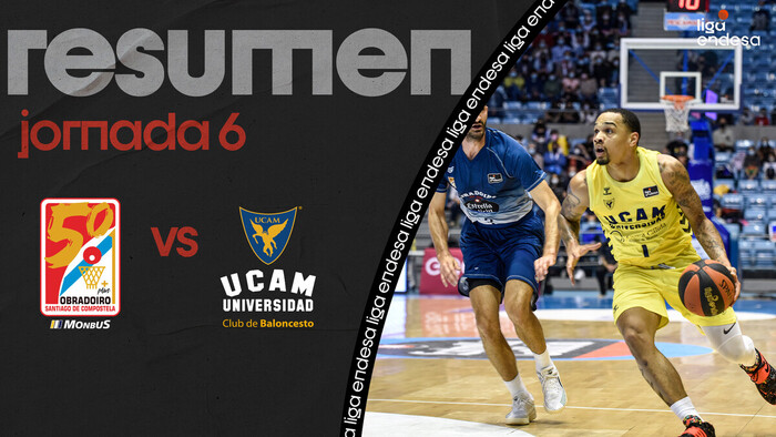 Resumen Monbus Obradoiro 70 - UCAM Murcia 104 (J6)