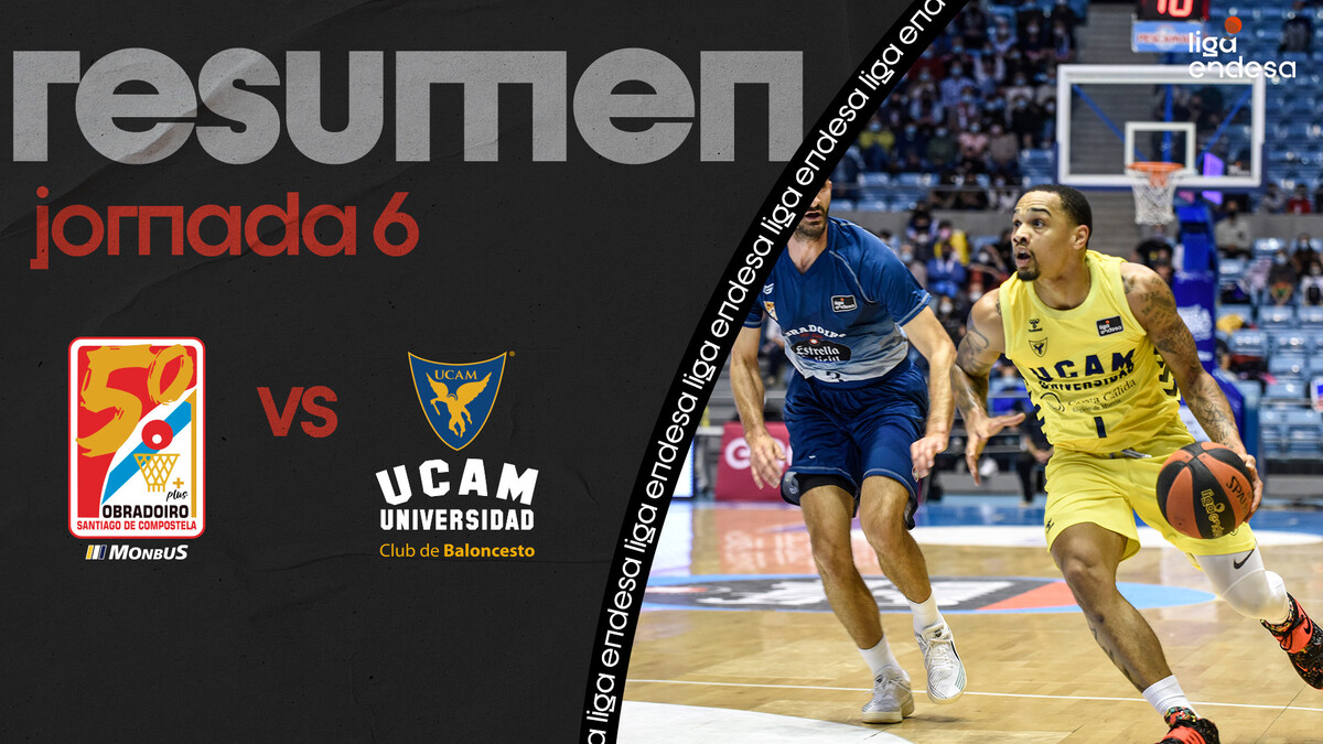 Resumen Monbus Obradoiro 70 - UCAM Murcia 104 (J6)