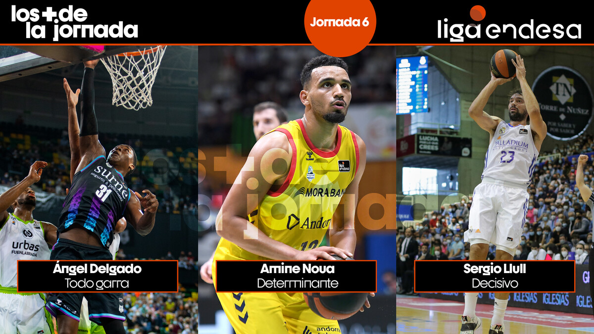 Los Más de la Jornada 6: Amine Noua, Ángel Delgado y Sergio Llull