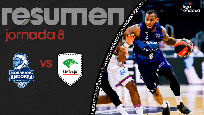 Resumen MoraBanc Andorra 83 - Unicaja 74 (J8)