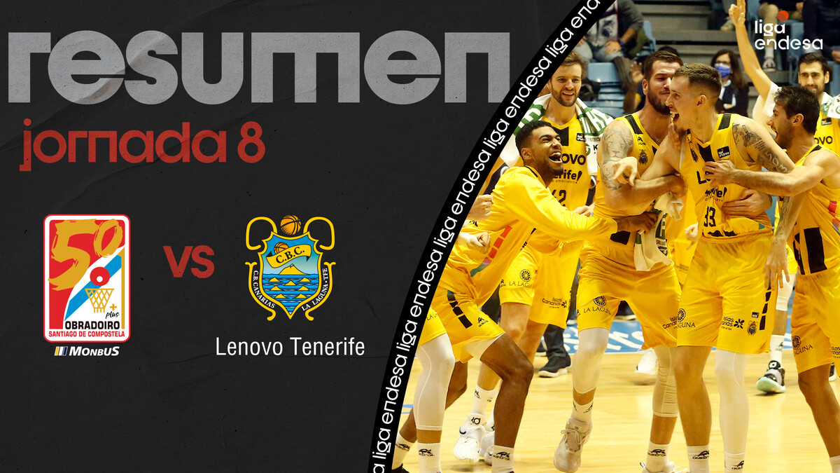 Resumen Monbus Obradoiro 81 - Lenovo Tenerife 84 (J8)