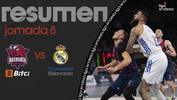 Resumen Bitci Baskonia 65 - Real Madrid 83 (J8)