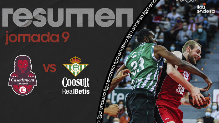 Resumen Casademont Zaragoza 82 - Coosur Betis 72 (J9)