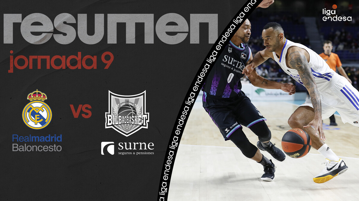 Resumen Real Madrid 95 - Surne Bilbao Basket 61 (J9)