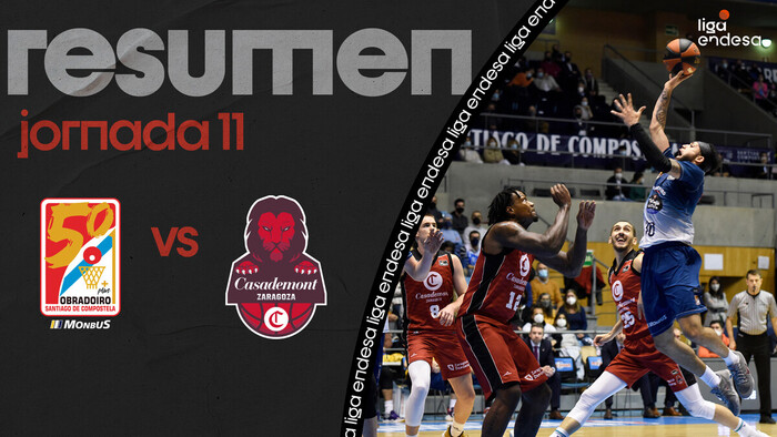 Resumen Monbus Obradoiro 87 - Casademont Zaragoza 82 (J11)