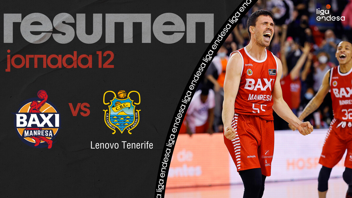 Resumen BAXI Manresa 95 - Lenovo Tenerife 93 (J12)