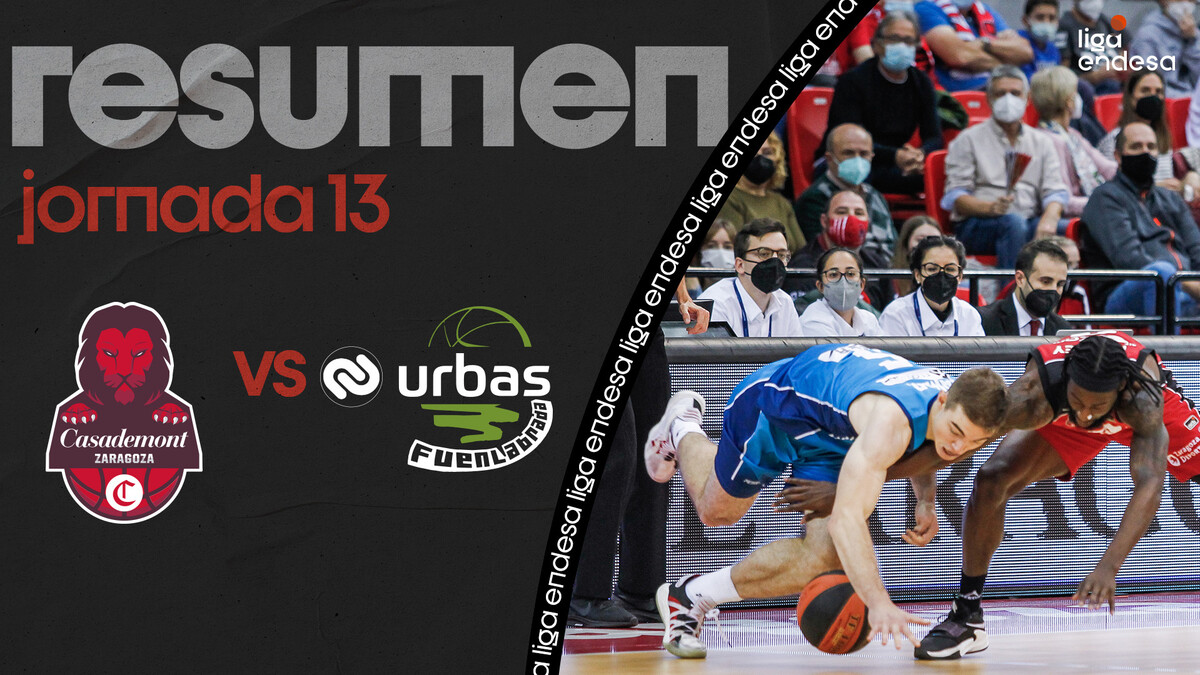 Resumen Casademont Zaragoza 74 - Urbas Fuenlabrada 85 (J13)