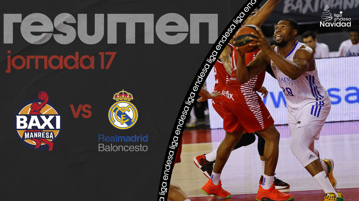 Resumen BAXI Manresa 87 - Real Madrid 92 (J17)