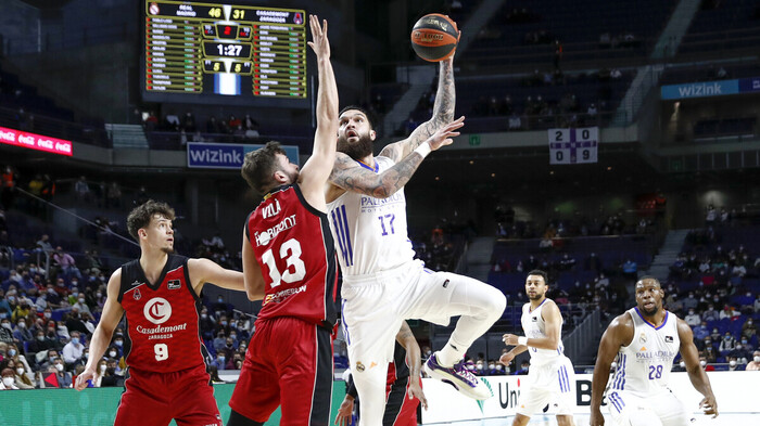 El Real Madrid arrolla al Casademont Zaragoza (94-69)