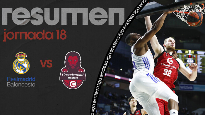 Resumen Real Madrid 94 - Casademont Zaragoza 69 (J18)