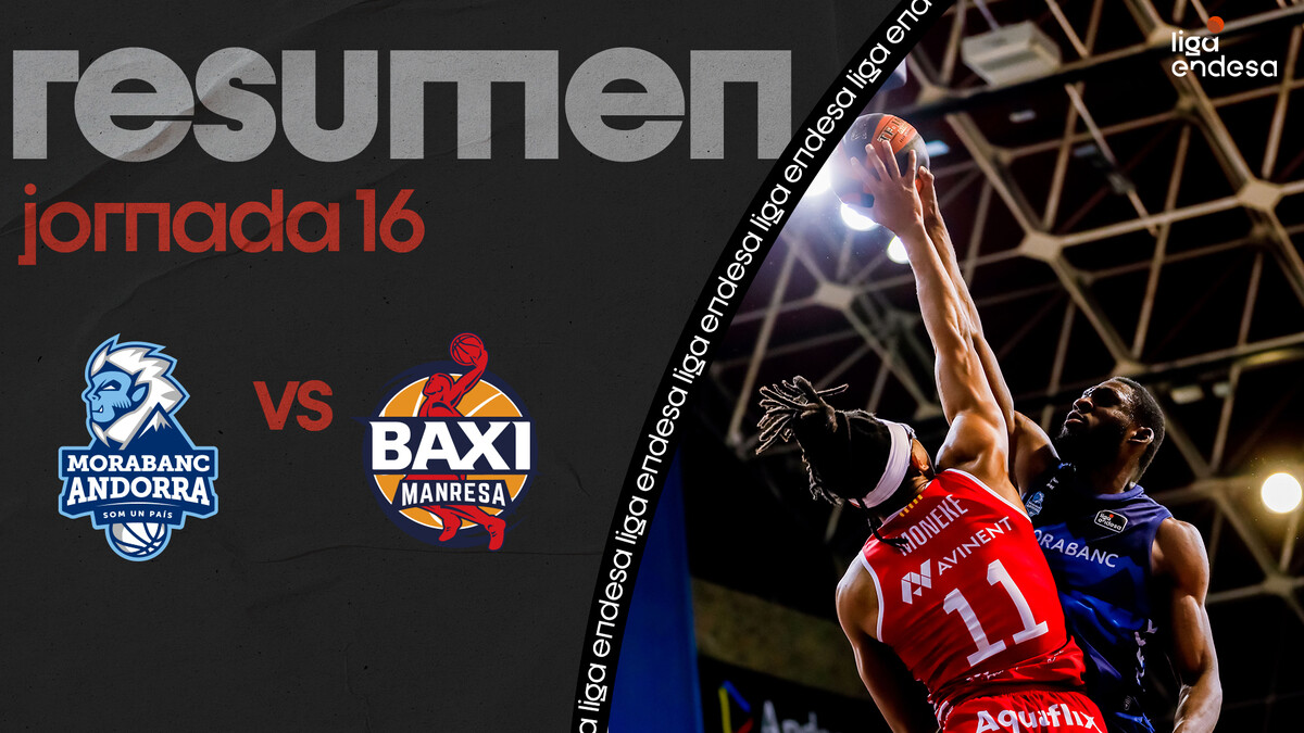 Resumen MoraBanc Andorra 79 - BAXI Manresa 82 (J16)