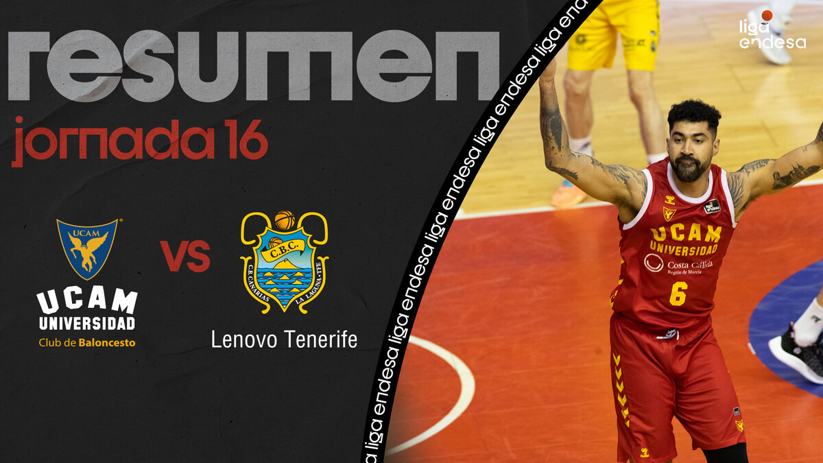 Resumen UCAM Murcia 88 - Lenovo Tenerife 86 (J16)