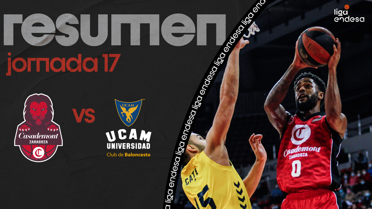 Resumen Casademont Zaragoza 91 - UCAM Murcia 78 (J17)