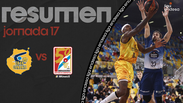 Resumen Gran Canaria 71 - Monbus Obradoiro 69 (J17)