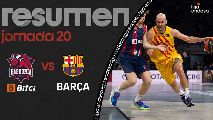 Resumen Bitci Baskonia 77 - Barça 96 (J20)