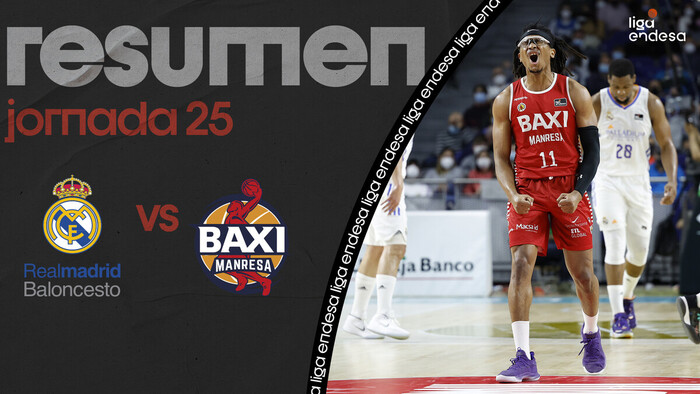 Resumen Real Madrid 75 - BAXI Manresa 86 (J25)