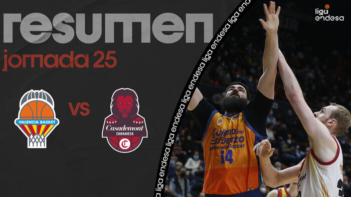 Resumen Valencia Basket 81 - Casademont Zaragoza 79 (J25)