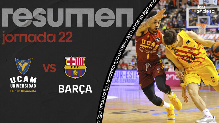 Resumen UCAM Murcia 87 - Barça 89 (J22)