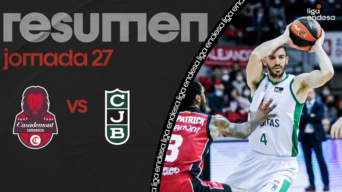 Resumen Casademont Zaragoza 63 - Joventut Badalona 77 (J27)