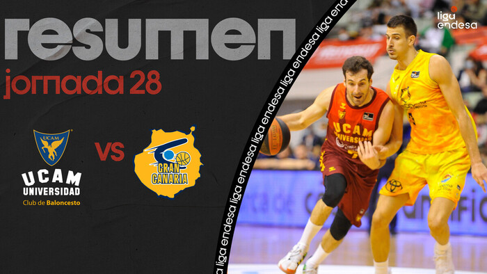 Resumen UCAM Murcia 86 - Gran Canaria 75 (J28)