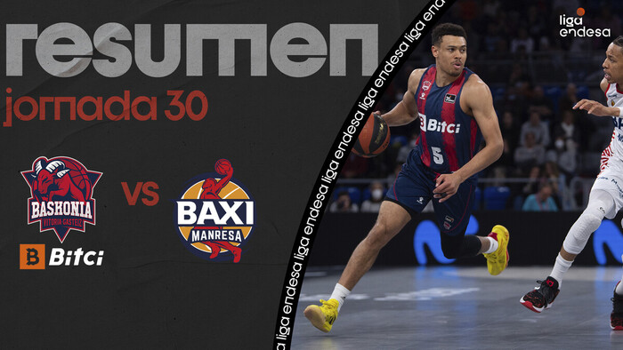 Resumen Bitci Baskonia 107 - BAXI Manresa 85 (J30)