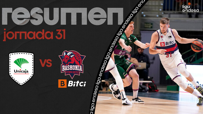 Resumen Unicaja 72 - Bitci Baskonia 73 (J31)