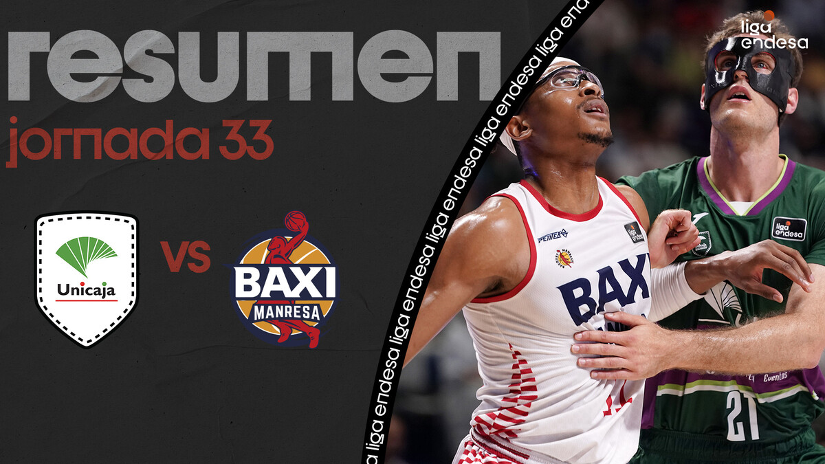 Resumen Unicaja 95 - BAXI Manresa 100 (J33)